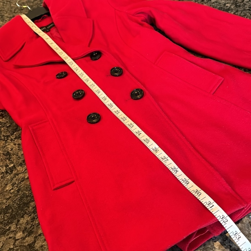 Black Rivet red pea coat S - Picture 8 of 10